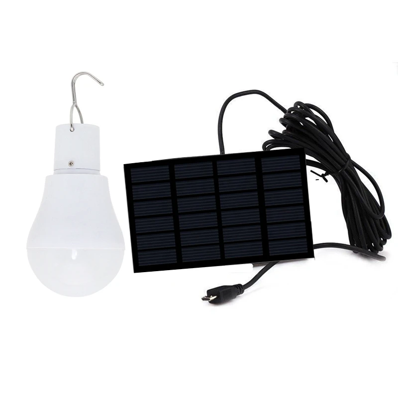 Solar Light LED Rechargeable Bulb Hanging Camping Lamp Outdoor Waterproof Emerge - £57.82 GBP