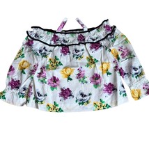 Janie and Jack Sz 8 NWT Off Shoulder Floral Spring Blouse - £15.10 GBP