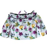 Janie and Jack Sz 8 NWT Off Shoulder Floral Spring Blouse - £15.29 GBP