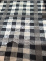 58&quot; Wide Anti Pill Polar Fleece Fabric | 62” One plus 1/2 Yard gray plaid - £17.47 GBP