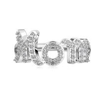Elegant 925 Silver CZ Cubic Zirconia &#39;Mom&#39; Ring - Perfect Mother&#39;s Day Gift (US  - £24.32 GBP