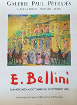 E. Bellini - Original Exhibition Poster – Galerie Paul Pétridès – Affiche - 1976 - £123.85 GBP