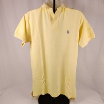 ✅ Ralph Lauren Polo Shirt Knit Solid Yellow Cotton Size Medium Vintage - $17.81