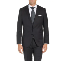 Nordstrom Men&#39;s Shop Black Notch Lapel Wool Suit Jacket Size 42R - £55.95 GBP