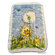 Suzy Zoo Witzy Duck Holding Dandelion Cozy Soft Plush Blanket VTG - £79.12 GBP