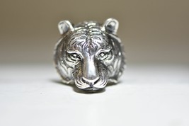 Tiger ring sterling silver women men size 9.25 - £76.29 GBP