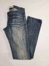 Easy Money Jeans Women 26 Blue Jeans Denim Pants Casual 30x33 Distressed - $21.66