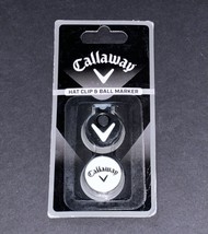 Callaway Black Magnetic Hat Clip &amp; White Golf Ball Marker - £7.54 GBP