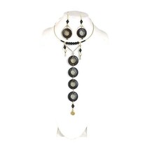New Brass &amp; Bone Choker Necklace &amp; Earring Set - £24.07 GBP