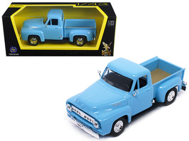 1953 Ford F-100 Pickup Truck Light Blue 1/43 Diecast Model Car by Road Signature - $27.42