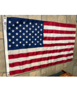 American Flag Vintage Annin 50 Embroidered Stars Nylon  61” X 35” - €21,32 EUR