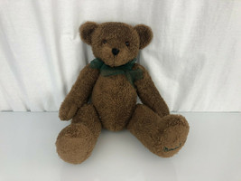 Vintage 2002 Marshall Field&#39;s Fields Stuffed Plush Brown Teddy Bear Jointed 16&quot; - £46.70 GBP