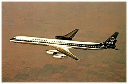 ONA Overseas National Airways McDonnell Douglas DC 8 63CF Airplane Postcard - $6.88