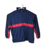 Vintage Reebok Full Zip Retro Blue Red Strip Windbreaker Jacket Men&#39;s XL - €12,67 EUR