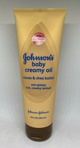 (1) Johnson Baby Creamy Oil Cocoa &amp; Shea Butter 8 oz - £23.59 GBP
