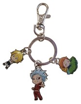 The Seven Deadly Sins Group Metal Keychain Anime Licensed NEW - £8.97 GBP