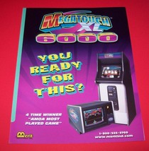Merit MEGATOUCH XL 6000 Original NOS Video Arcade Game Promo Sales Flyer Foldout - £12.33 GBP