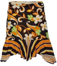Tina Neumann Girl Handkerchief Lined Floral Print Striped Pull-on Skirt ... - $24.74