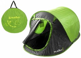 Lime Green 2 Person Instant Pop Up Tent Festivals Beach Camping Hydrahalt - £44.44 GBP