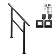 VEVOR Square Tube Handrails for Outdoor Steps, 2-3 Step Stair Rail Kit, ... - $38.90