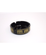 Vintage Golden Nugget Casino Ashtray Black &amp; Gold Glass 3.5&quot; - $12.13 CAD