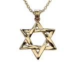 Trendy Magen Star Of David pendant necklace from Israel gold coated - $15.50