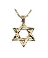 Trendy Magen Star Of David pendant necklace from Israel gold coated - $15.50