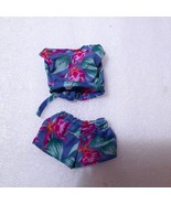 Vintage Hawaiian Barbie Doll Mattel # 7470 shorts top set floral blue sh... - $33.00