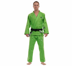 Fuji Sports All Around Mens Brazilian Jiu Jitsu Gi Jiu-Jitsu BJJ  Electric Green - £87.13 GBP
