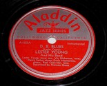 Lester Young D.B. Blues Lester Blows Again 78 Rpm Record Aladdin Label 123 - $19.99