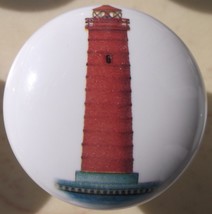 Ceramic knob Light House Lighthouse Grand Haven MI - $4.46