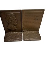 ABRAHAM LINCOLN Antique Bronze Bookends Griffoul Newark NJ Circa 1915 - $494.99