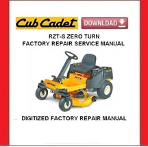 Cub Cadet RZT-S Zero Turn Mower Service Repair Manual - $20.00