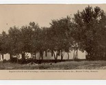 Baptist Church &amp; Parsonage Mound Valley Kansas Real Photo Postcard Blank... - £14.31 GBP