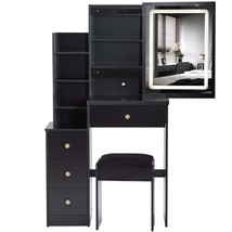 Small Space Vanity: LED Mirror &amp; Storage - €146,93 EUR