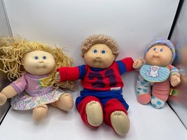 Vintage Cabbage Patch Kids Doll Lot Pretty Crimp N&#39; Curl Babyland Football - $28.49