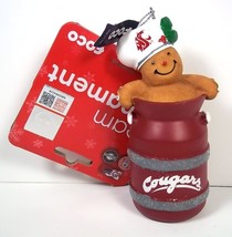 WSU Cougars Gingerbread man in milk jug Christmas team ornament 2023 - £10.14 GBP