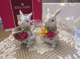 Royal Albert Old Country Roses Bone Bunny Sugar &amp; Creamer Set Boxed New - €102,05 EUR