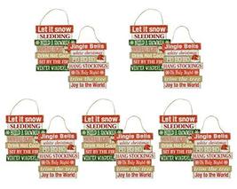 Christmas House Wooden Signs - Sets of 2 (Red, Green, White (Set of 10)) - £23.25 GBP