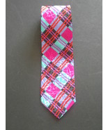 Yates &amp; Co London purple/green tartan silk  tie hand made in England, fr... - $21.00