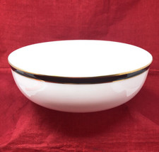 Mikasa Petite Bone L6206 Black Tie 9&quot; Round Vegetable Serving Bowl Euc - £38.14 GBP