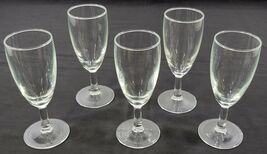 Set of 5 Vintage Stemmed Champagne Glasses 5-3/4" Tall - $19.79