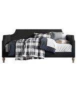 Twin size Black Polyester Fabric Upholstered Daybed with Nailhead Trim - $9,163.14 MXN