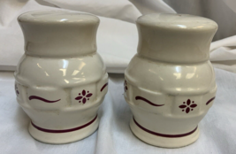 Longaberger  Salt and Pepper Shakers Woven Traditions Traditional Red - $13.46