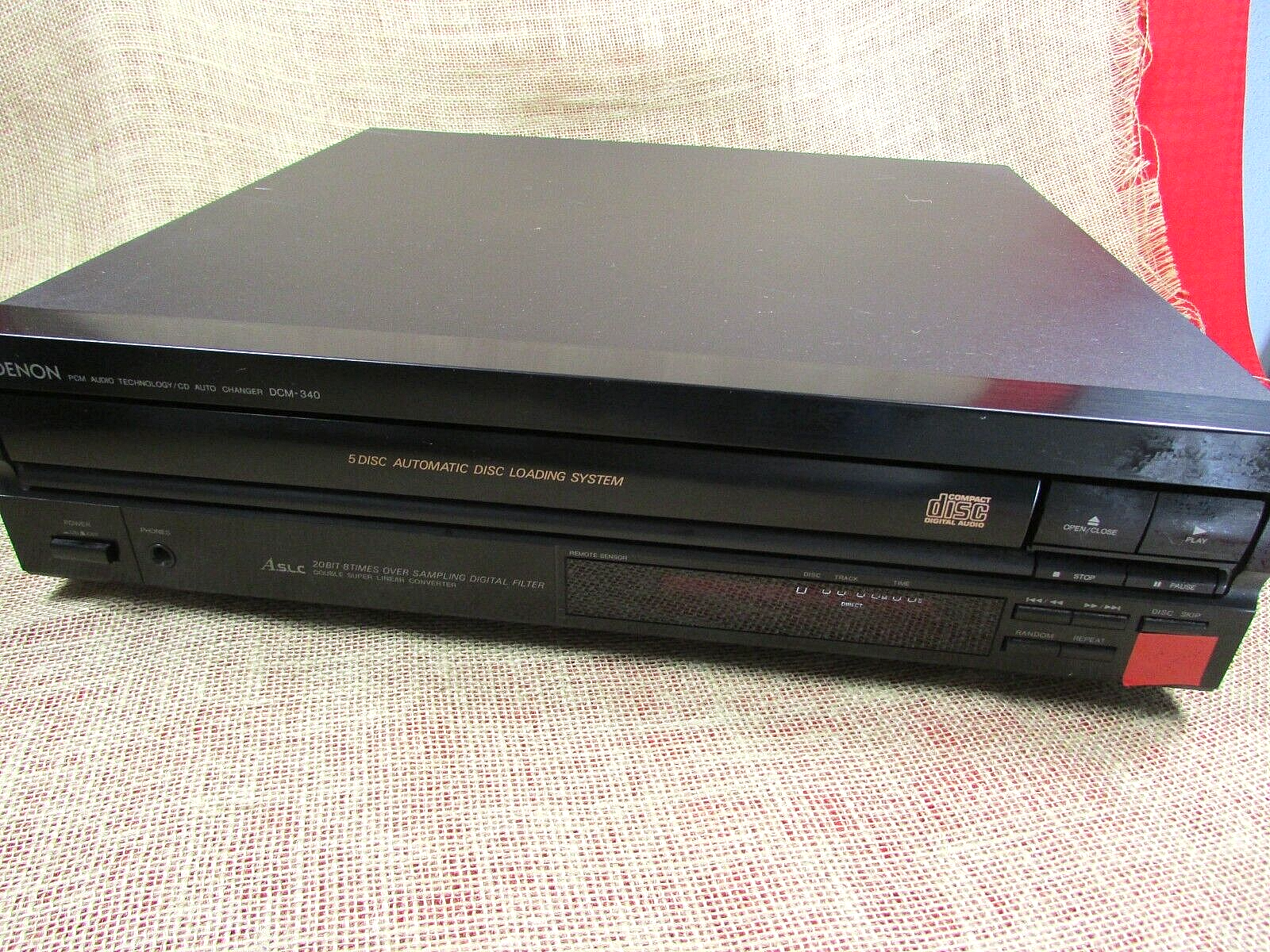 DENON DCM-340 COMPACT DISC PLAYER 5-DISC CD CHANGER *TESTED* ( No Remote) - $67.15