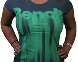 Bench UK Morph Camiseta Gris Oscuro Verde Fusión Negro Logo Gráfico Cami... - $15.05