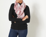 Susan Graver Printed Twill Weave Oblong Scarf Rose, One Size - $20.83