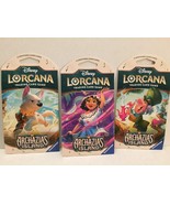 NEW Three Disney Lorcana Archazia&#39;s Island Trading Card Game Packs - 36 ... - $35.96