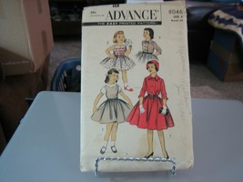 Vintage Advance 8046 Girl&#39;s Sleeveless Dress &amp; Jacket Pattern - Size 6 C... - $19.81