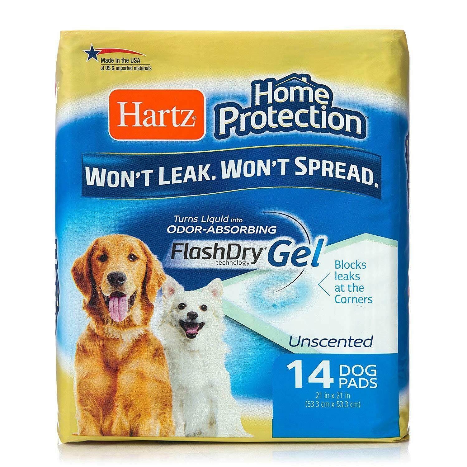 14 ct Hartz 21" X 21" Pets Training Pads Puppy Pads Unscented FlasDry Gel - $5.59